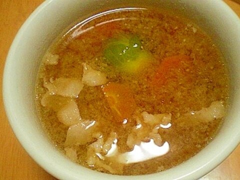 「芽キャベツ入り味噌スープ」　　　　♪♪